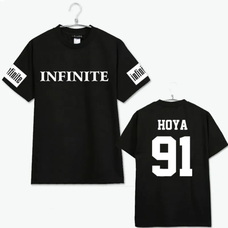 Infinite KPOP 2018 новое летнее пальто в Корейском стиле хлопковый черный с буквенным
