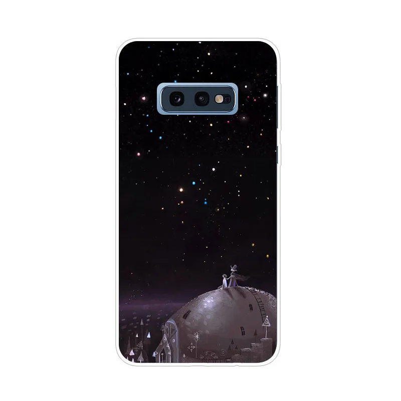 Чехол для samsung galaxy s10 lite силиконовый чехол с рисунком космонавтов из мягкого ТПУ