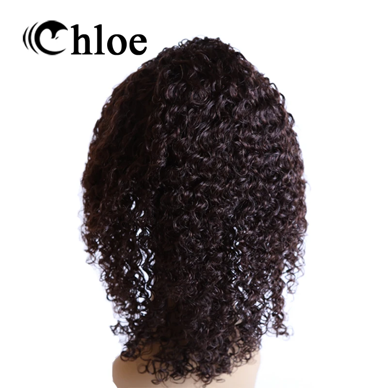 Chloe 100% человеческие волосы парики бразильские Remy Вьющиеся Волнистые кружевные