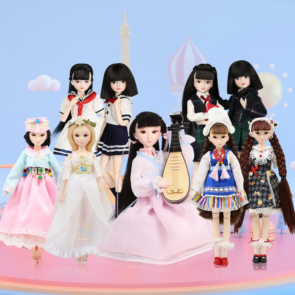 Bjd кукла новый xiaojing шарнир тела 25 см включая кукольную одежду и обувь|Куклы| |