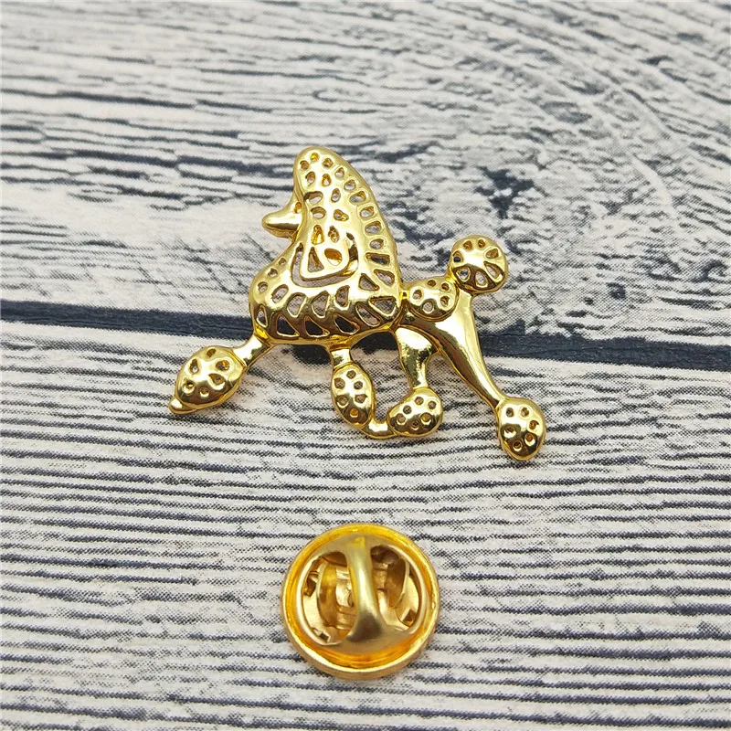 New Poodle Brooches and Pins Trendy Animal Metal Suit Men Fashion Pet Jewellery | Украшения и аксессуары