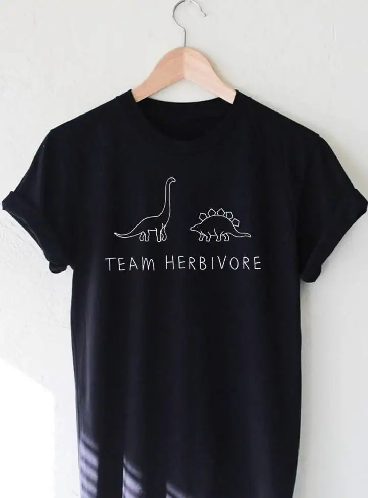 Skuggnas Team Herbivore футболка с динозавром забавная модная одежда футболки коротким