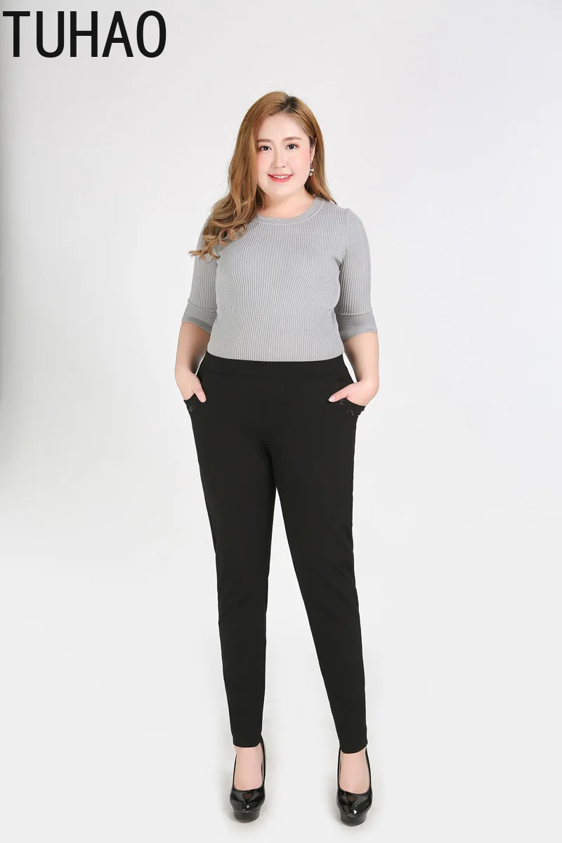 TUHAO офисные женские джинсы размера плюс 9XL 8XL 7XL талия бедра женские брюки большой размер для 140 кг YHFS