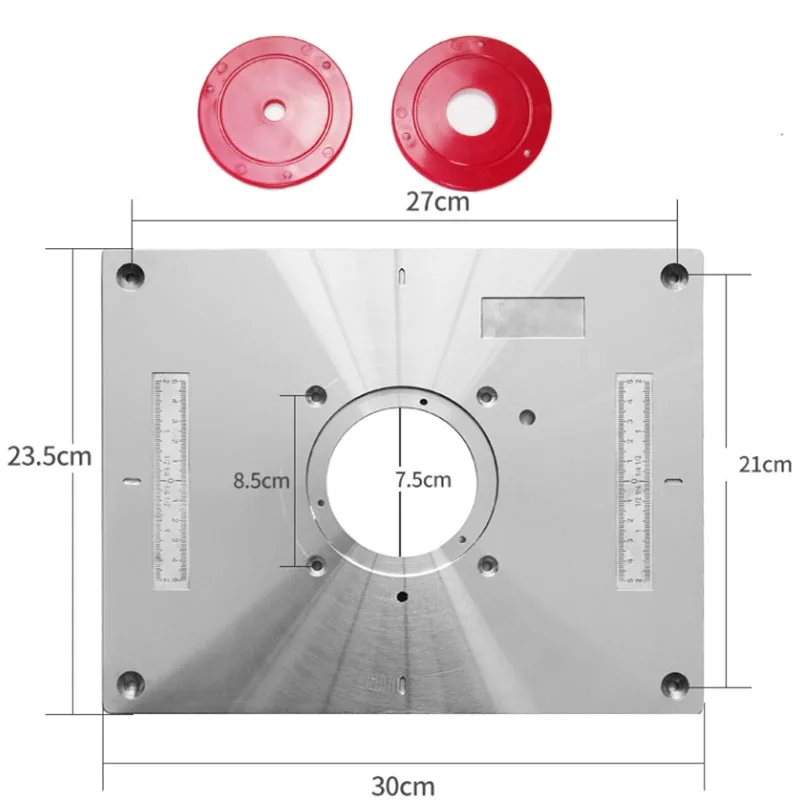 

85x85 Universal Router Table Insert Plate Aluminium Alloy For DIY Woodworking Engraving Machine 235x300x95mm
