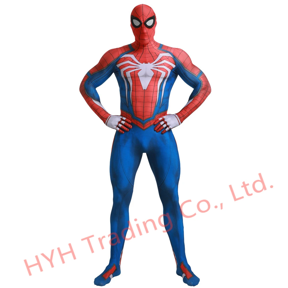 Новый ps4 insomniac костюм Человека паука спандекс игры Spidey Косплей Хэллоуин Человек