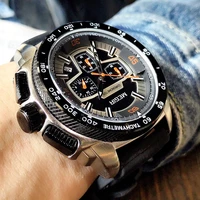 megir chronograph mens army military sports watches fashion casual silicone strap quartz wrist watch clock relogio masculino