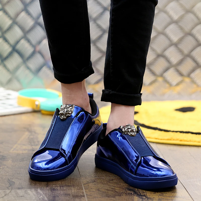 Весна Эластичная лента золотая голова льва на плоской подошве Повседневная