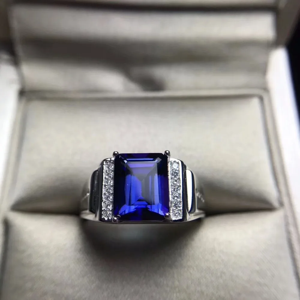 Мужское кольцо из серебра 925 пробы с натуральным топазом|ring male|natural topaz925 ring |