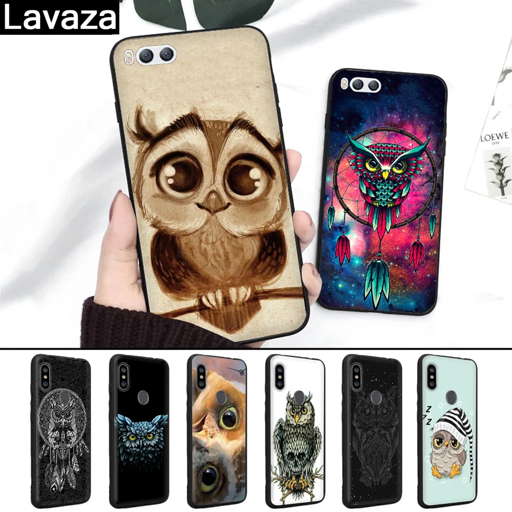 Lavaza Animal Night Owl Lovely Silicone Case для Xiaomi MI 6 8 9 SE Max 3 Lite F1 A1 A2 5X 6X Mix 2S A3 Pro 9T CC9 CC9E и др.