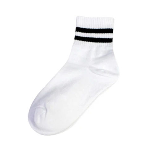 white2 AOWOFS, женские и мужские носки унисекс, Классические Полосатые черные, синие, Белые Повседневные носки, модные женские ретро-носки, популярные, 6 цветов, 1 шт - Цвет: white2