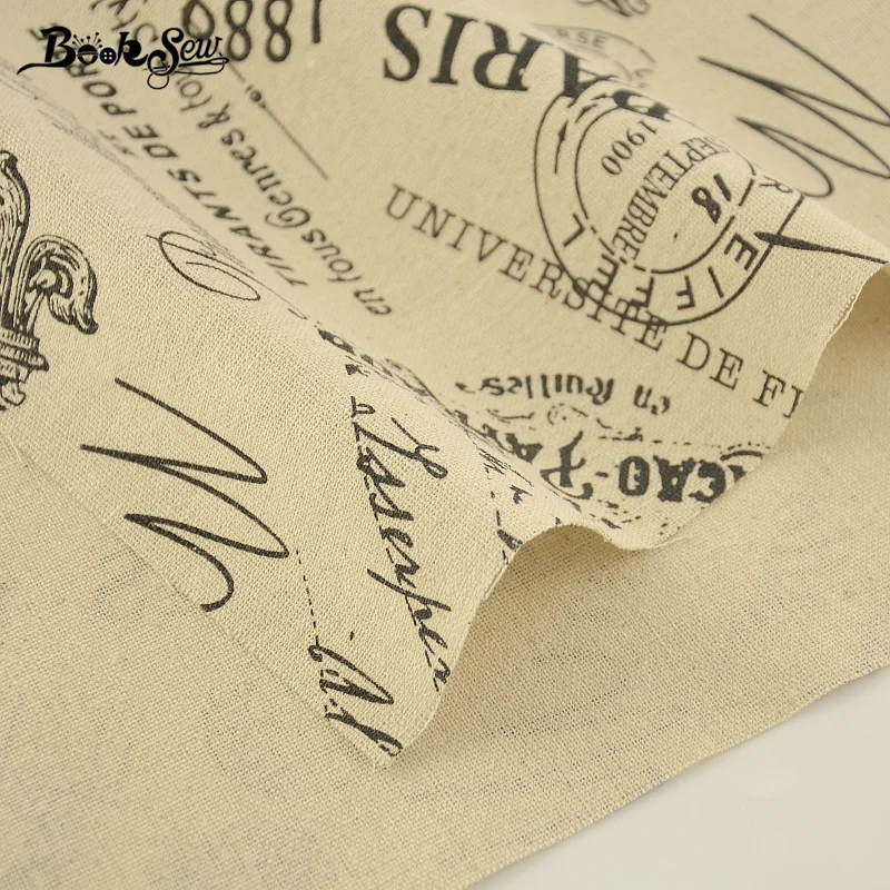 Booksew Quilting Textile Paris Free Style Cotton Linen Fabric Sewing Material Tablecloth Pillow Bag Curtain Cushion Zakka Tissu | Дом и сад