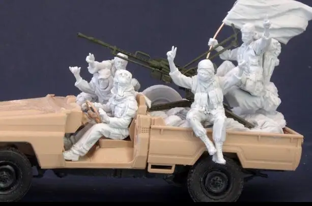 1/35 наборы смолы 5 шт солдат с посылка(без грузовиков, высокая высота пулемета