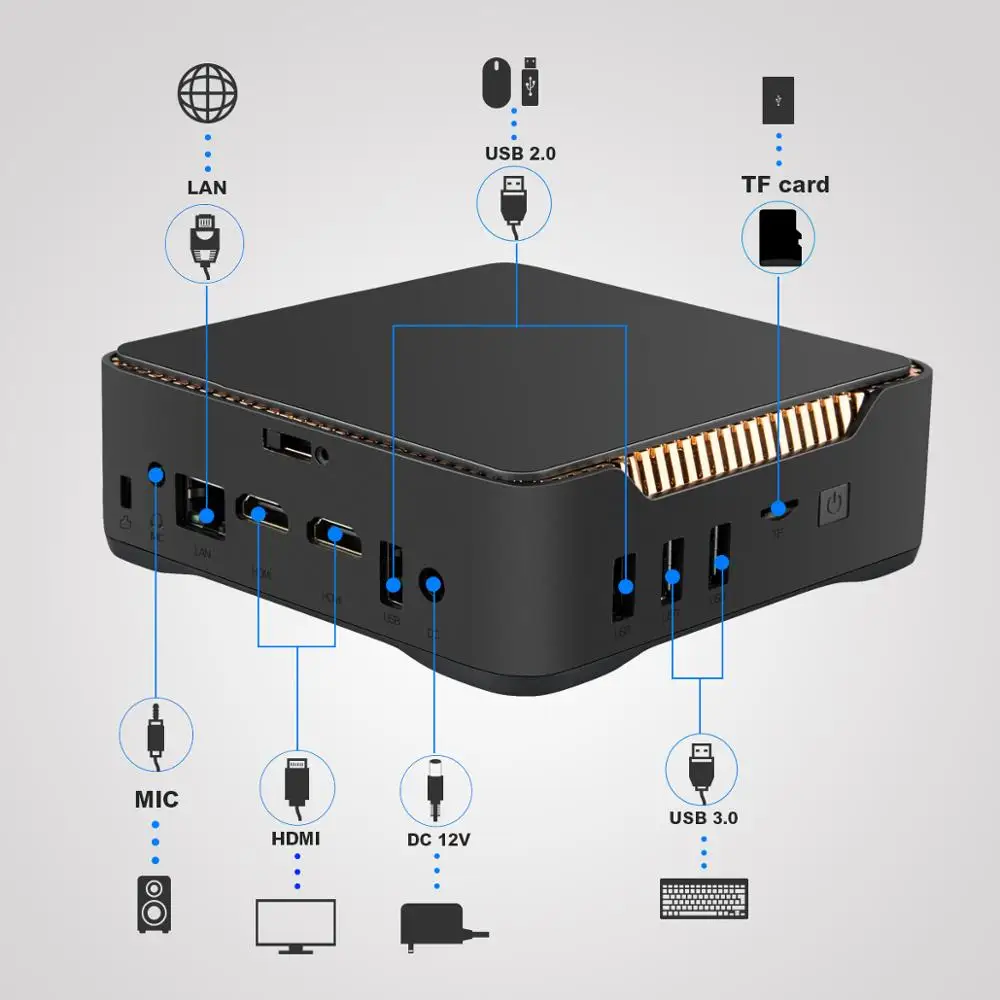 AK3V Мини ПК Apollo lake j3455 Windows10 Карманный двухдиапазонный WIFI Bluetooth AGV 4K HD 4G 64G/6G 128G/8G 128G