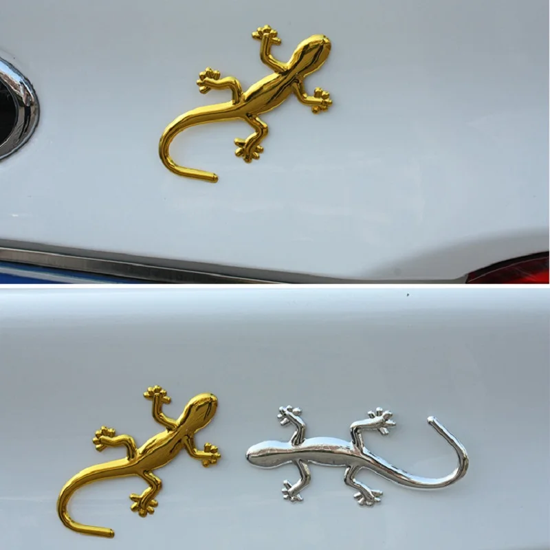 2 шт. автомобиля Стикеры 3D Металл Gecko мотоциклетные Водонепроницаемый цвета: