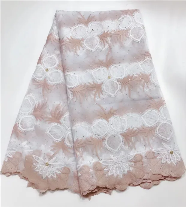 Шелковое молочное кружево африканская кружевная ткань с камнями нигерийские