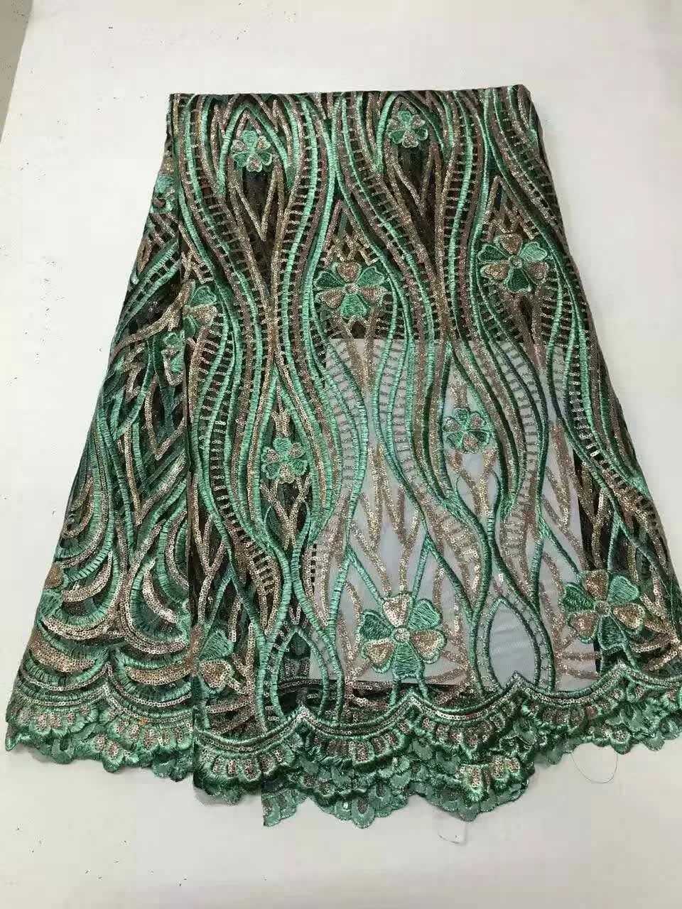 

New Sequins African High Quality Net Lace,French Colorful Voile Guipure tulle mesh Lace Fabric For dress party 5yd/lot K-L9482