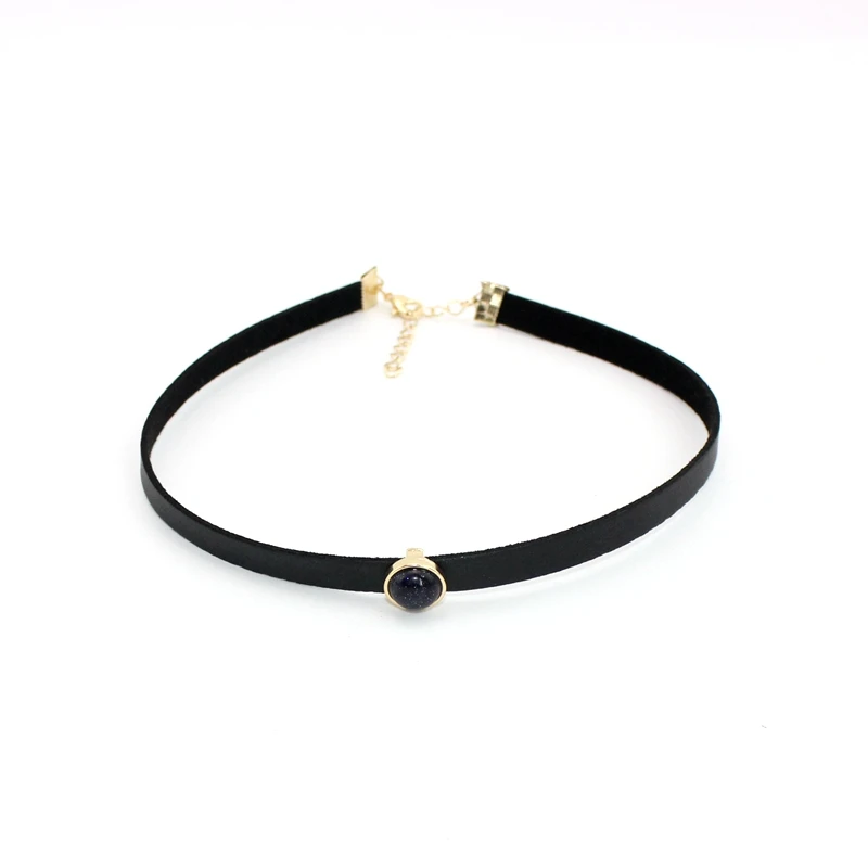 Модное черное ожерелье из искусственной кожи ювелирные изделия ожерелья