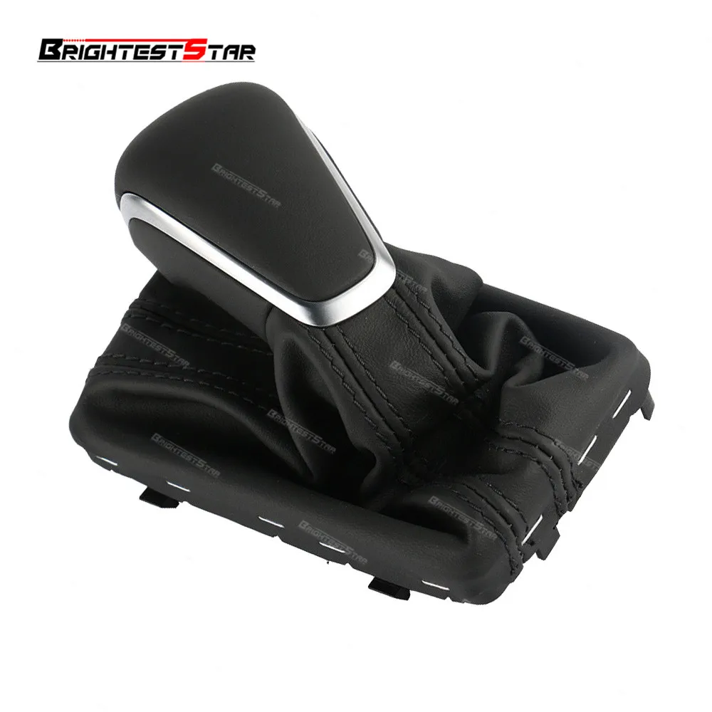 Black Gear Shift Knob For Audi A7 A6 C7 2016 2017 2018 Gaitor Boot Cover Leather gear shift knob 4G1713139 Car Refiting | Автомобили и