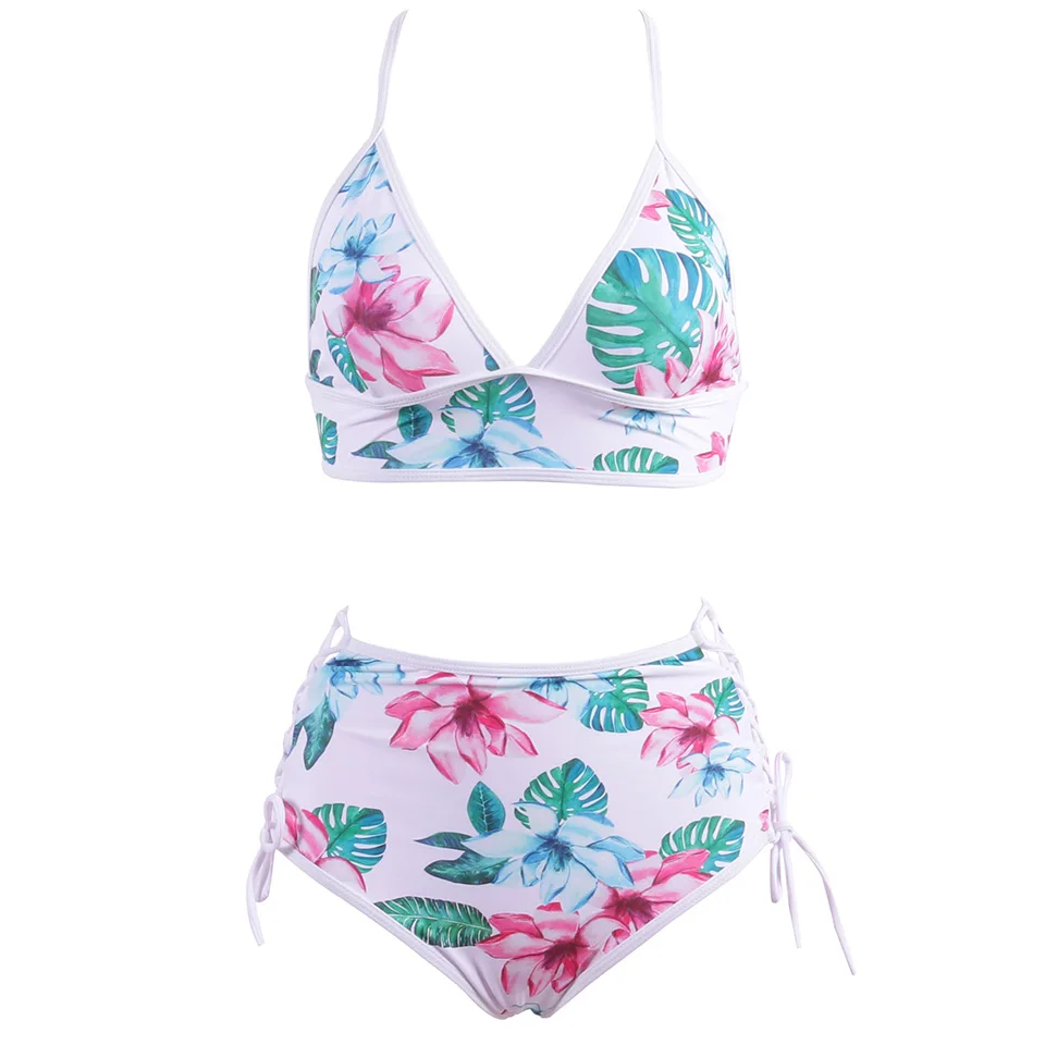 Женский купальник-бикини с высокой талией SAMEGAME летний бандажный пляжный