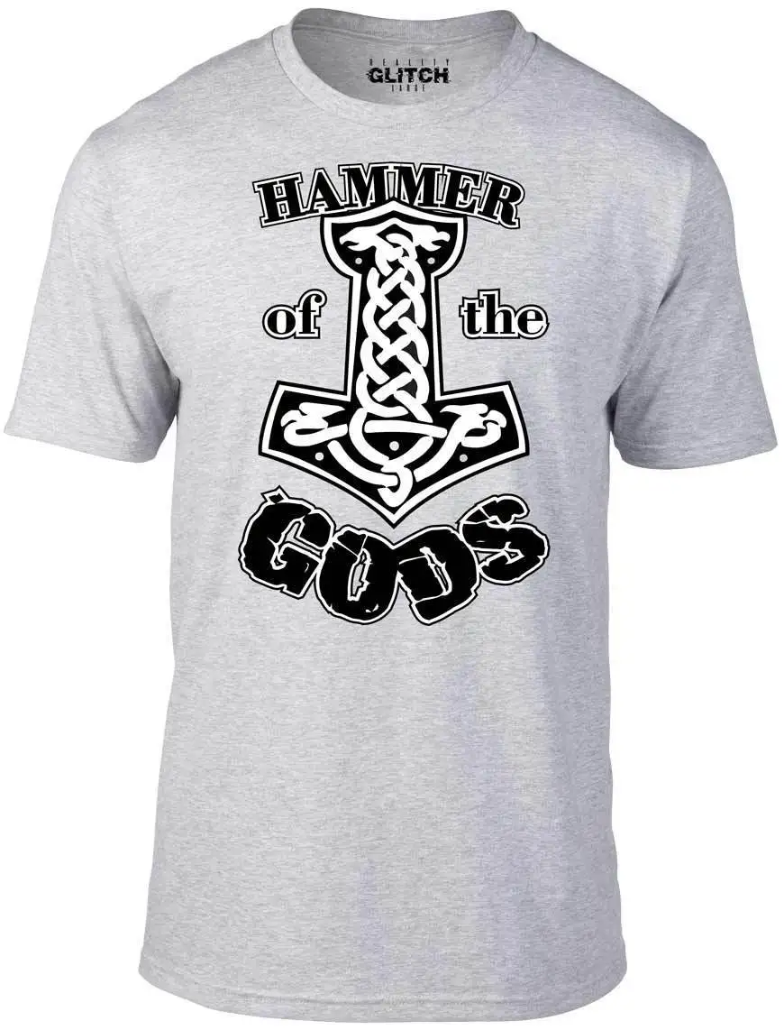 Мужская футболка Hammer of The Gods забавная с короткими рукавами и принтом История