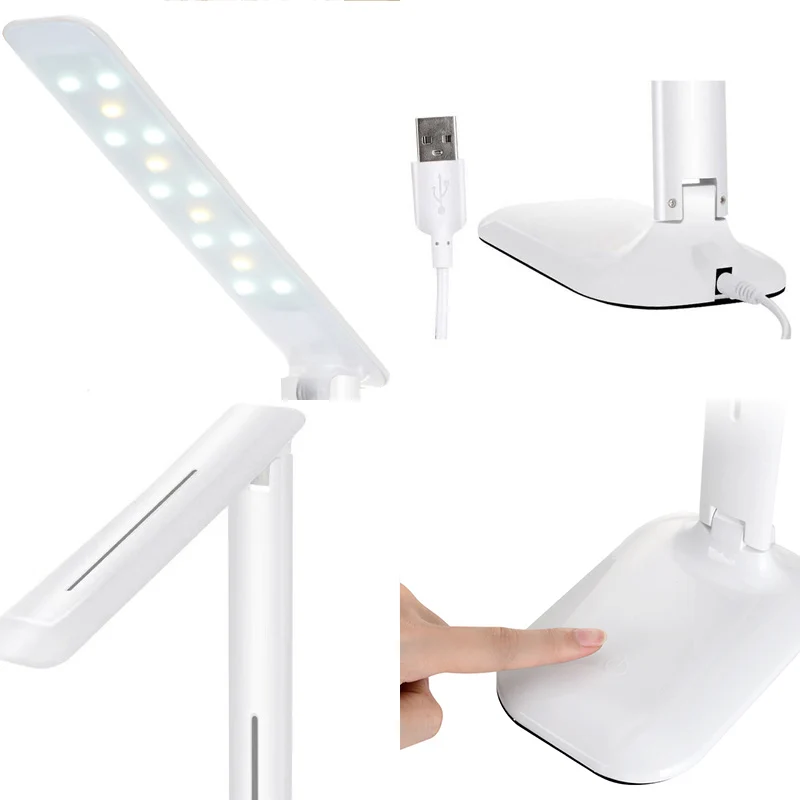 Fonkin LED Desk Lamp USB Reading Eye Protection Light Battery Powered Stepless Dimmable Touch Sensor Control Study Table | Лампы и