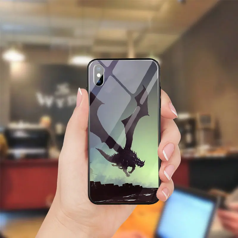 Дракон художественное изображение закаленное стекло PC тпу телефонные чехлы для