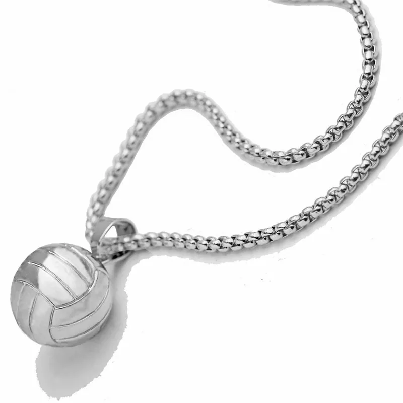 3D волейбольная спортивная подвеска ожерелье я люблю волейбол из нержавеющей