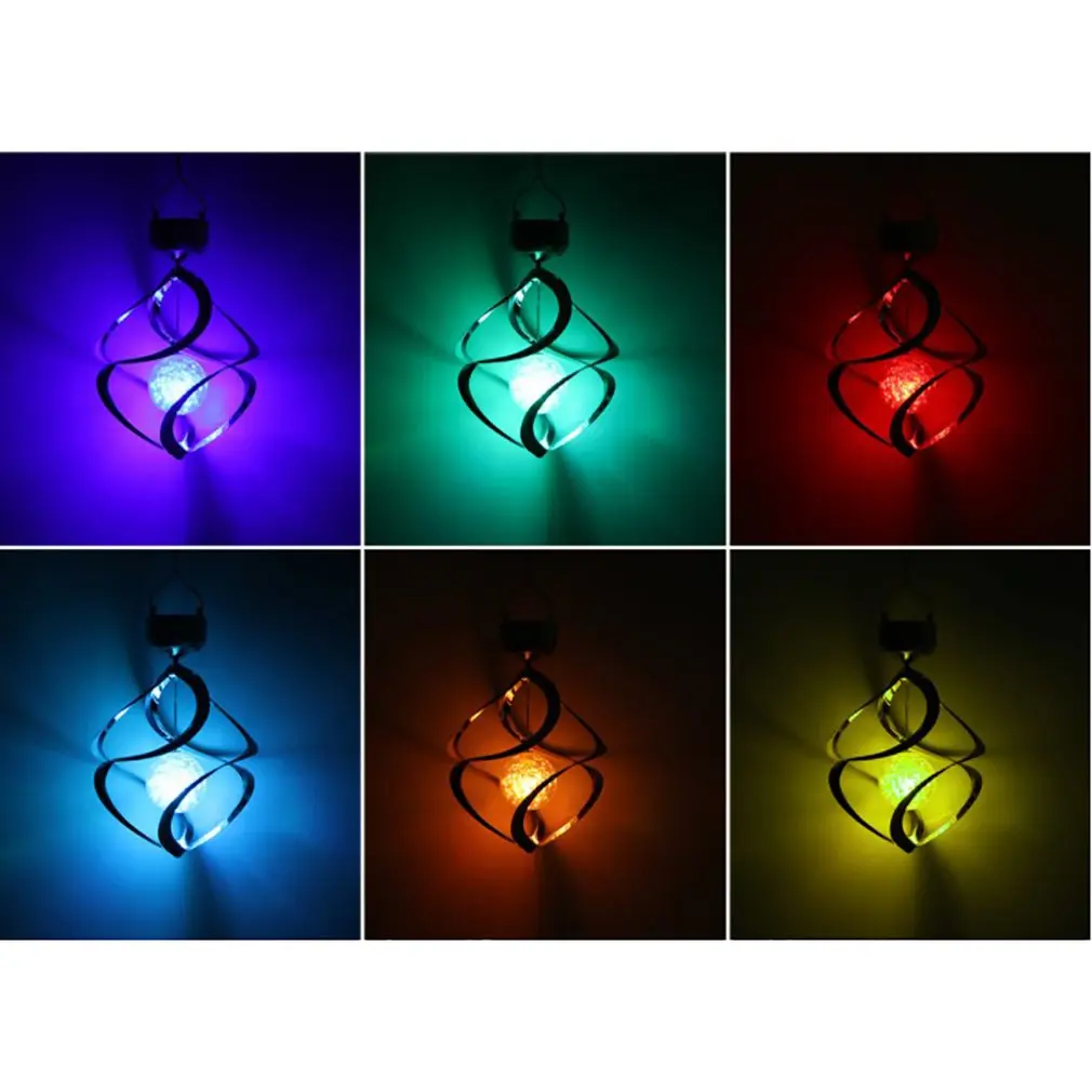 Высококачественный Солнечный ветряной колокольчик светильник светодиодный