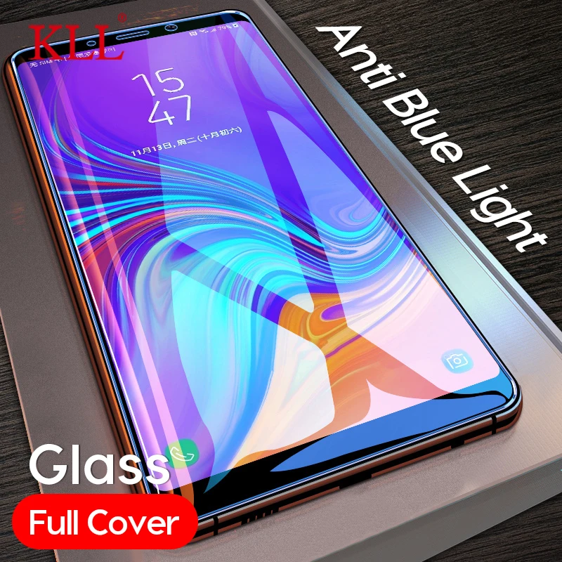 9H полное покрытие анти синий свет закаленное стекло для Samsung Galaxy A9 2018 A8 Star A9s A8s A6s C8
