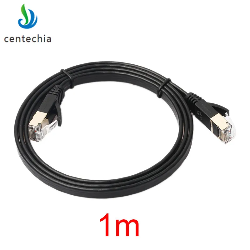 Ethernet-кабель Centechia 1 м CAT7 10 гигабитный сетевой кабель LAN плоские разъемы RJ45 для