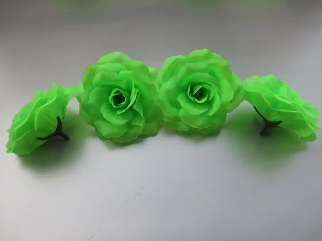 10 шт. искусственные Чайные розы зеленого цвета|artificial flower heads|flower headrose diy |
