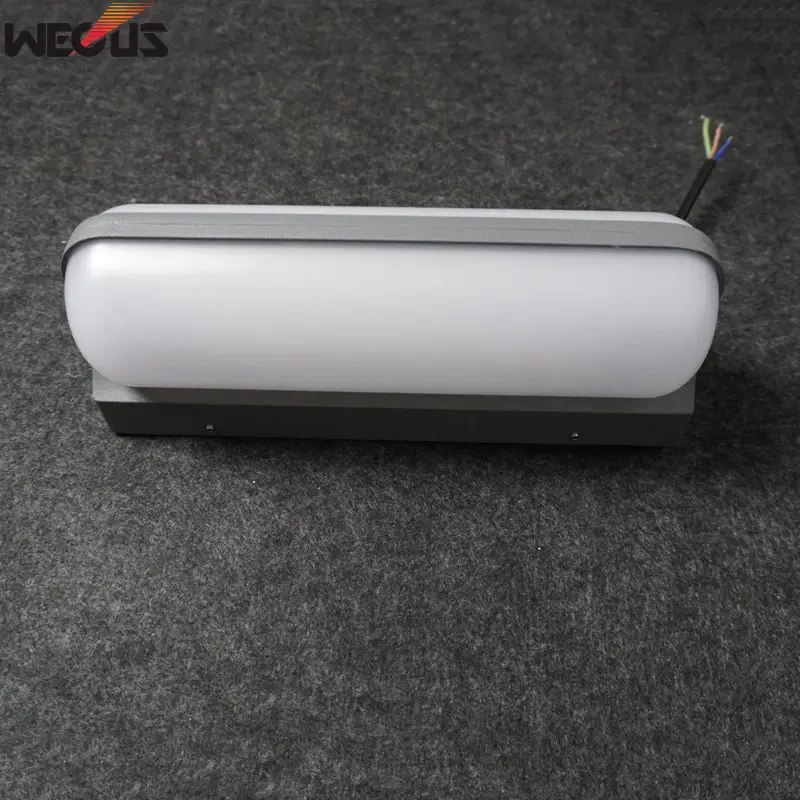Sand Gray WECUS) светодиодный настенный светильник для улицы, водонепроницаемый, для крыльца, сада, настенный светильник для дома, бра, для помещений, декоративный светильник, алюминиевый AC85-265V - Испускаемый цвет: Sand Gray