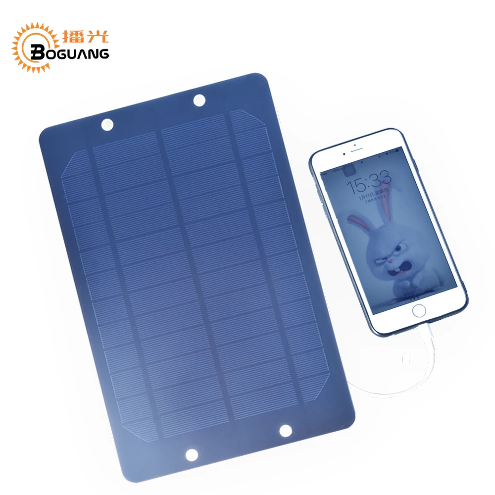 

Boguang 6v 6w solar panel Mono cell module Solar Portable charger for USB 5v 2A output mobile phone power bank outdoor charger