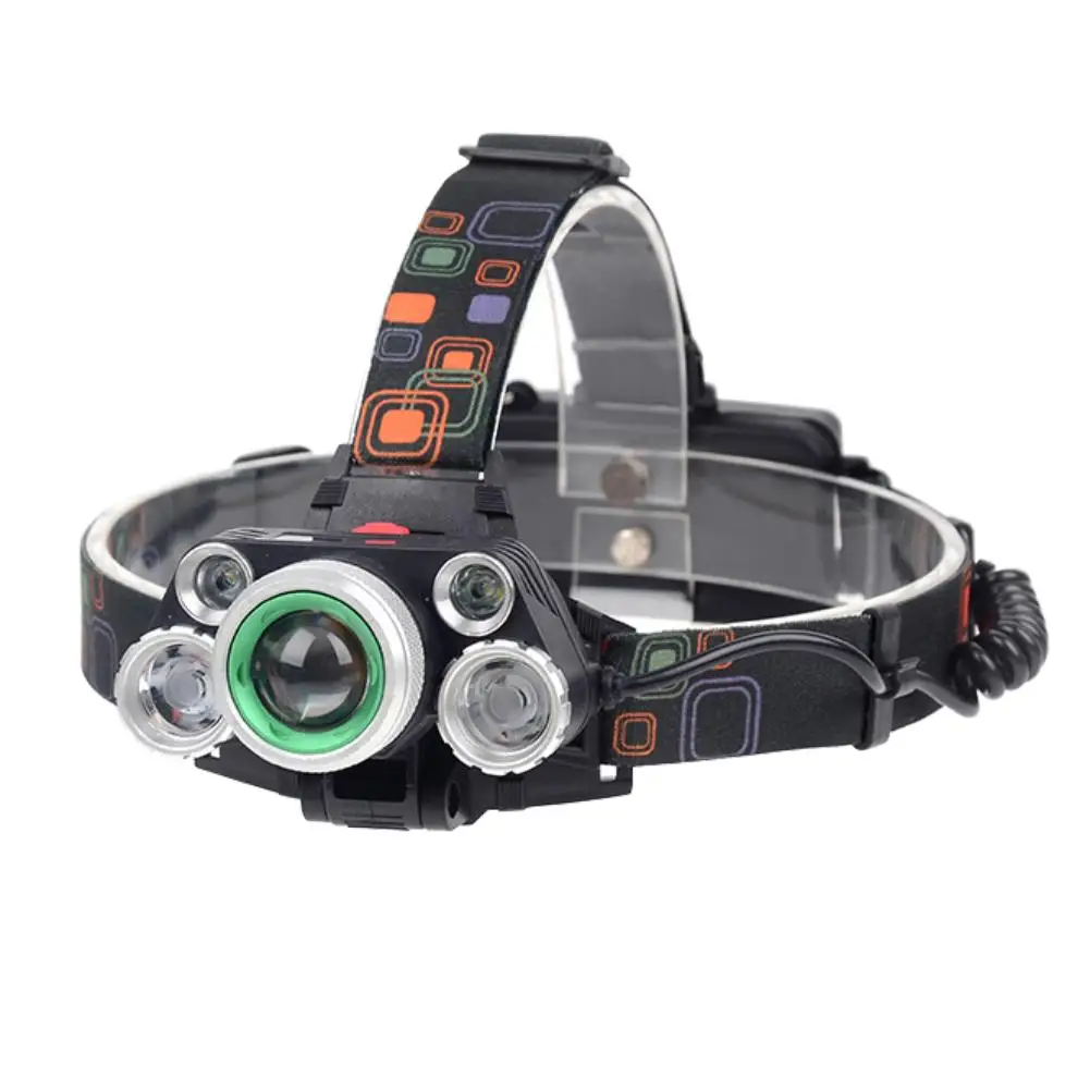 YUNMAI LED Flashlight T6 + 4 Headlight Headlamp Zoomable 8000 LM Modes 18650 Headlights for Outdoor Activity | Лампы и освещение