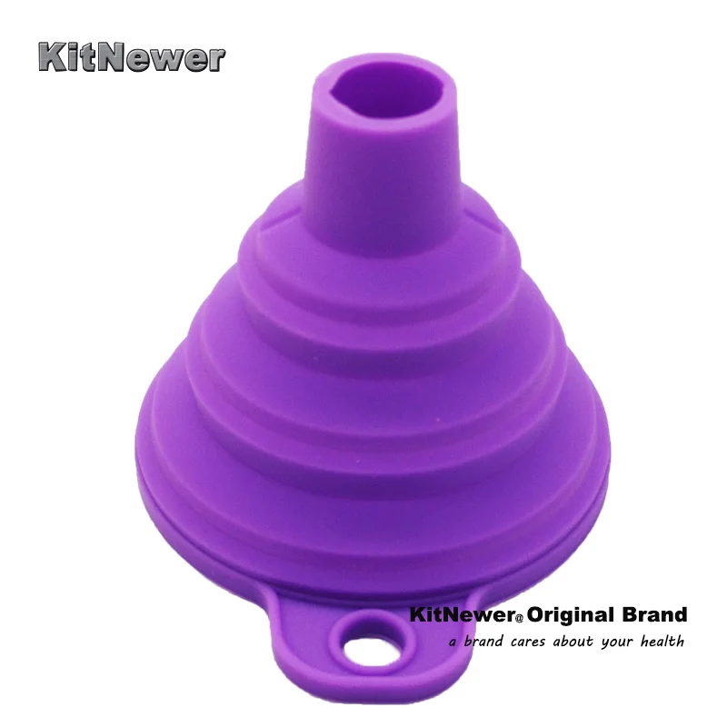 purple WALFOS Высокое качество 1 шт. мини Силиконовый гель складываемый складной стиль Воронка бункер кухонные инструменты для приготовления пищи - Цвет: purple