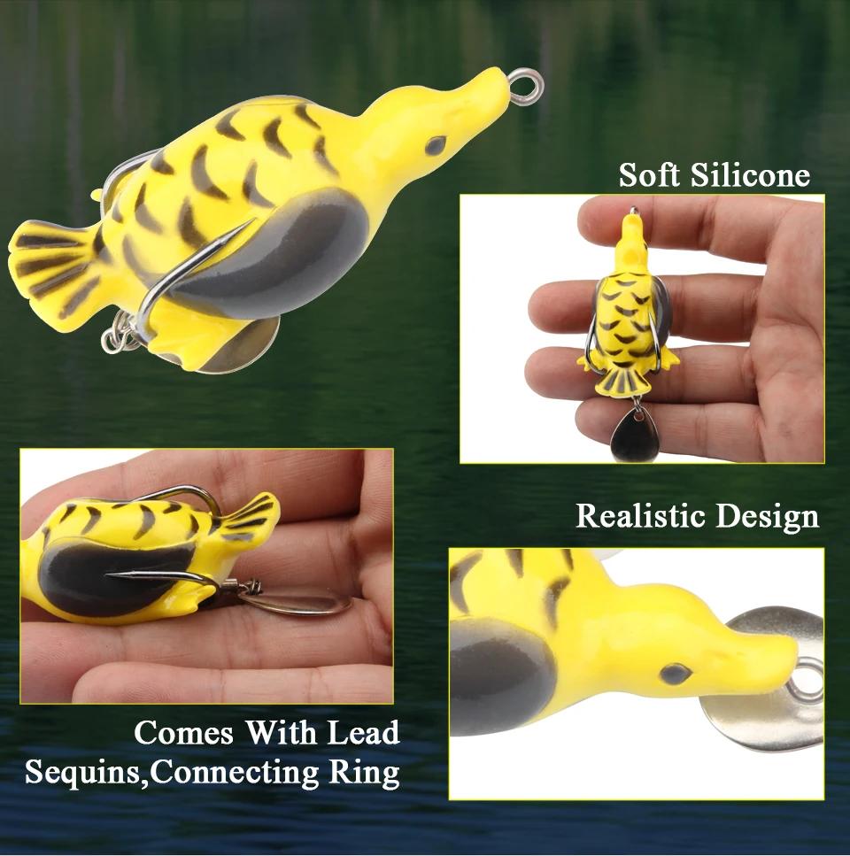 5 шт. 13 г 65 мм улучшенные 3D утка рыболовные приманки-Воблеры Bionic Frog внешний вид Ray Frog Swimbaits искусственная приманка