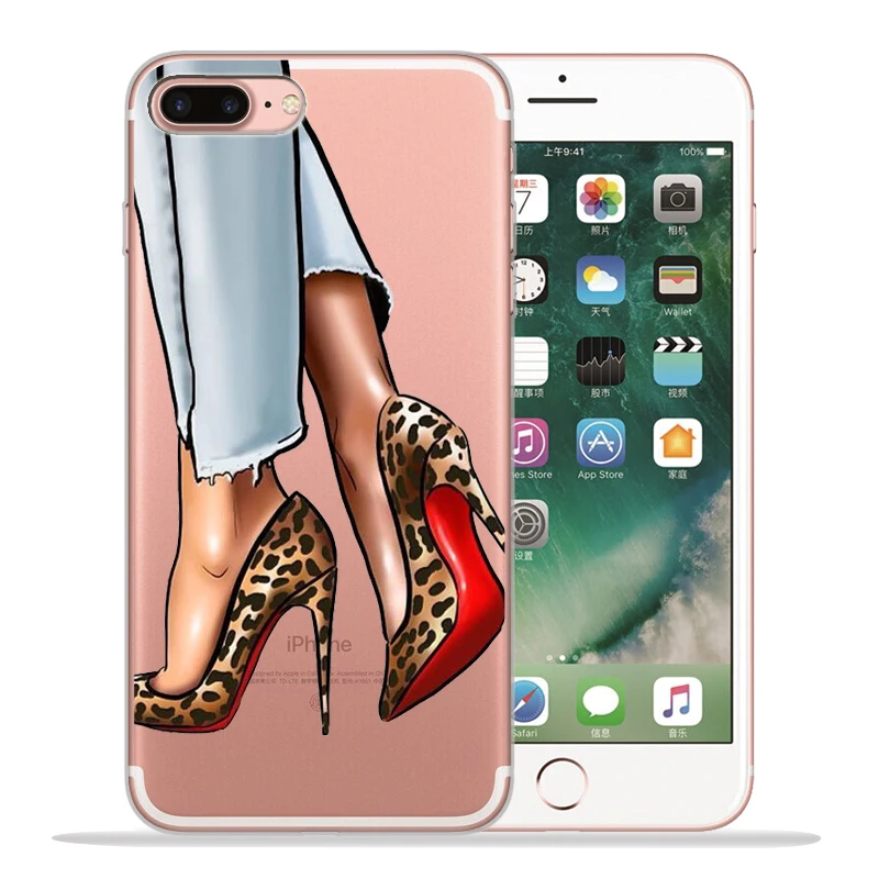 Модный женский чехол для телефона на высоком каблуке iphone 8 7 X XS Max XR 6 Plus 5S SE