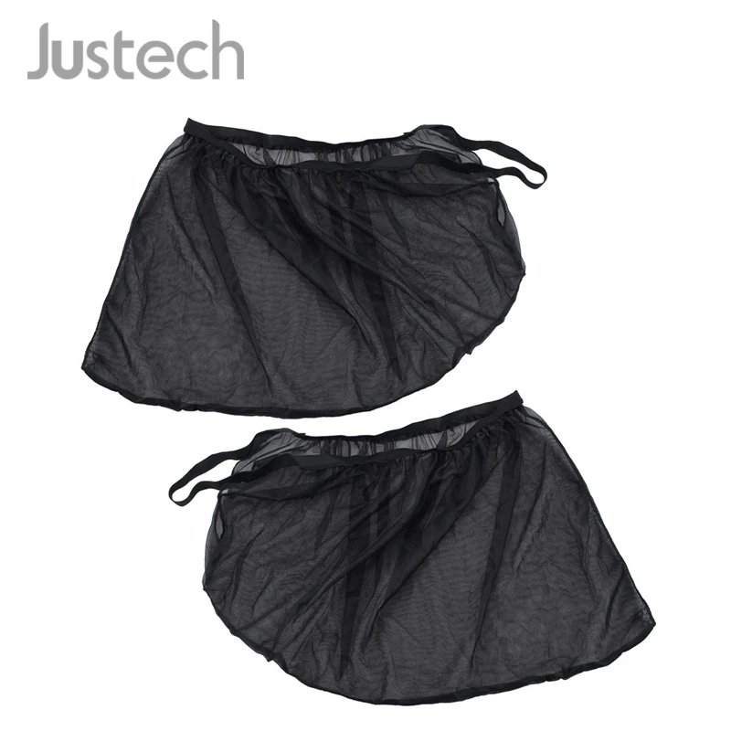 Justech 2 Pcs Car Front Window Sun Shade Cover Provides Max UV Protection Double Mesh Layer Sunshades Black Universal Cover