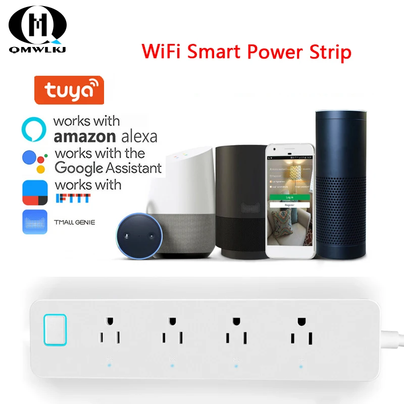 Smart Wall Socket Panel WiFi US UK EU Tuya Life App Work plug socket electric With Amazon Alexa | Электроника