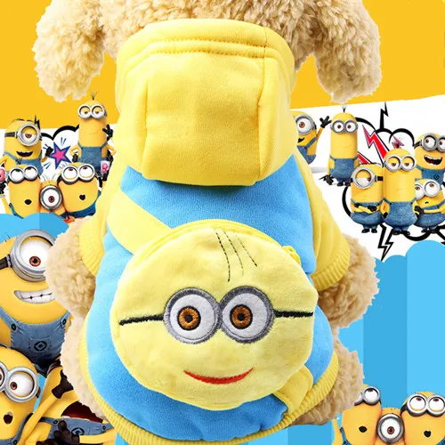 Little yellow man Теплая одежда для собак, комбинезоны для собак, комбинезон для животных, одежда для щенков, пальто для собак, плотные толстовки для домашних животных, одежда для собак, чихуахуа, Йорк - Цвет: Little yellow man
