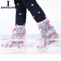 cartoon picture waterproof overshoes anti slip reusable shoe covers thicker shoes protector boots cover rain cover for children