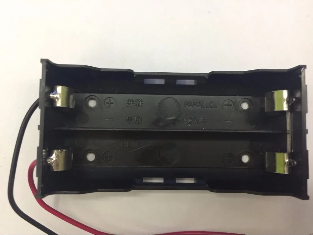 Пластиковый черный чехол держатель для батареи 2x3 7 V 18650| |