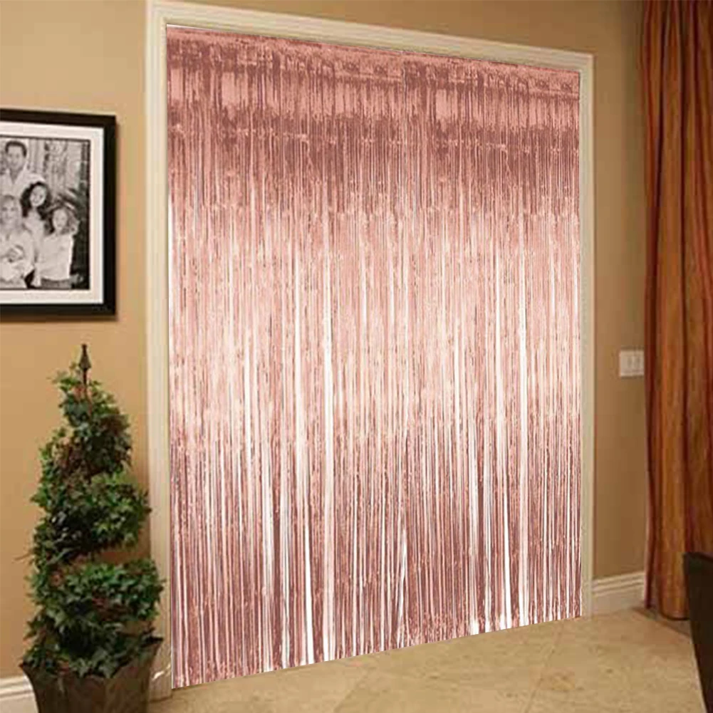 Розовое золото украшение для вечеринки Мерцающая фольга бахрома мишень кисточки