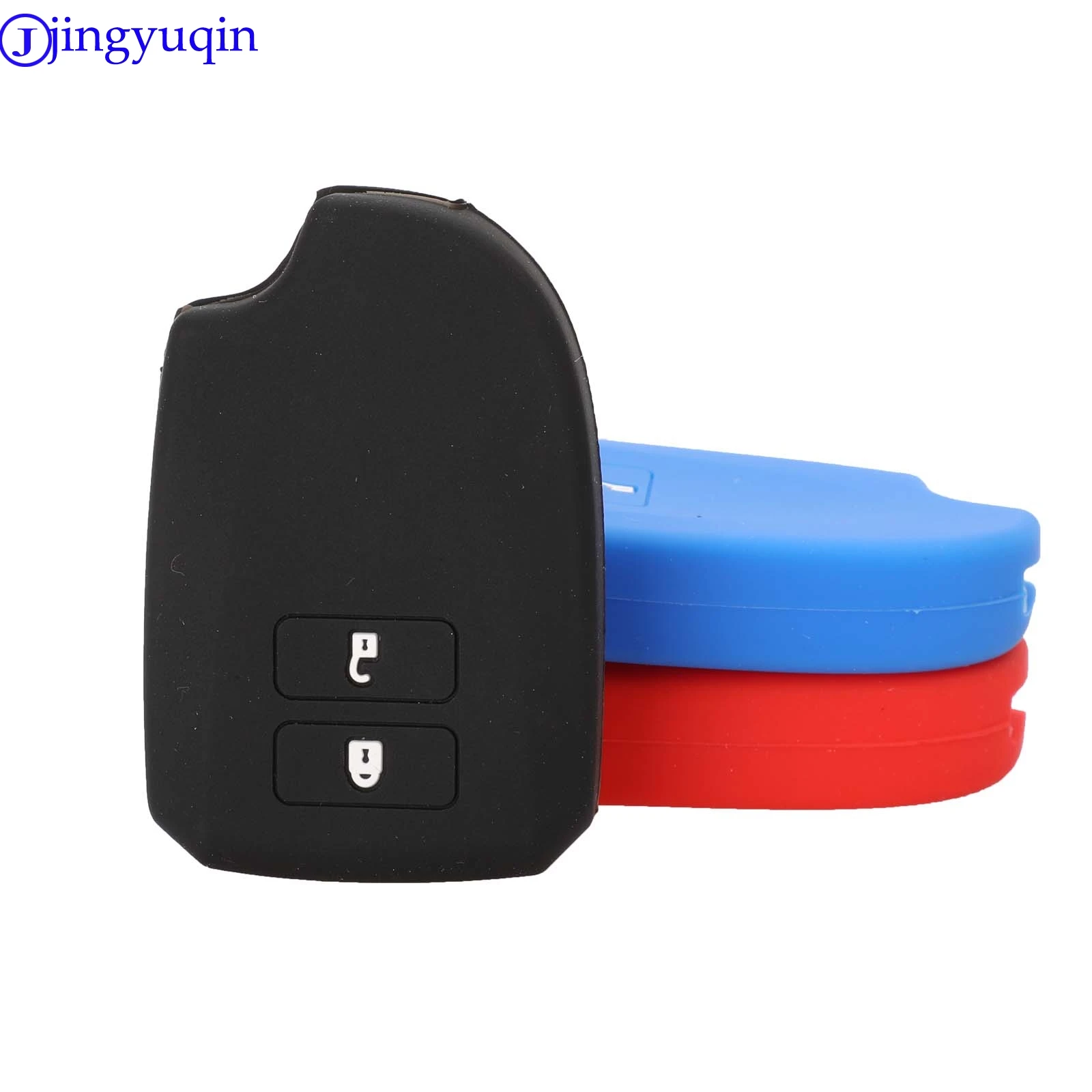 

jingyuqin Remote Key Silicone Cover Case Fob For Toyota YARiS CVT Holder Procted 2B Smart