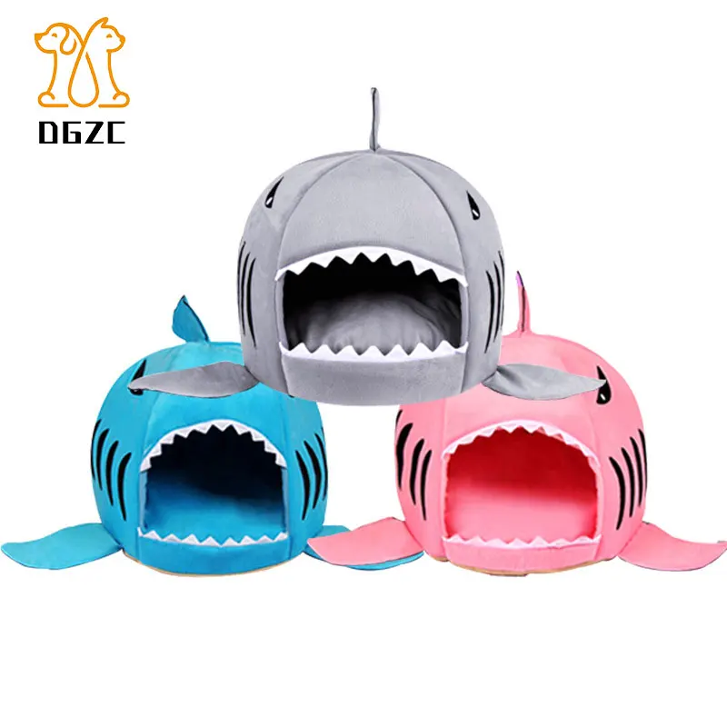 Домик для домашних животных Shark моющаяся Лежанка собак со съемной подушкой и