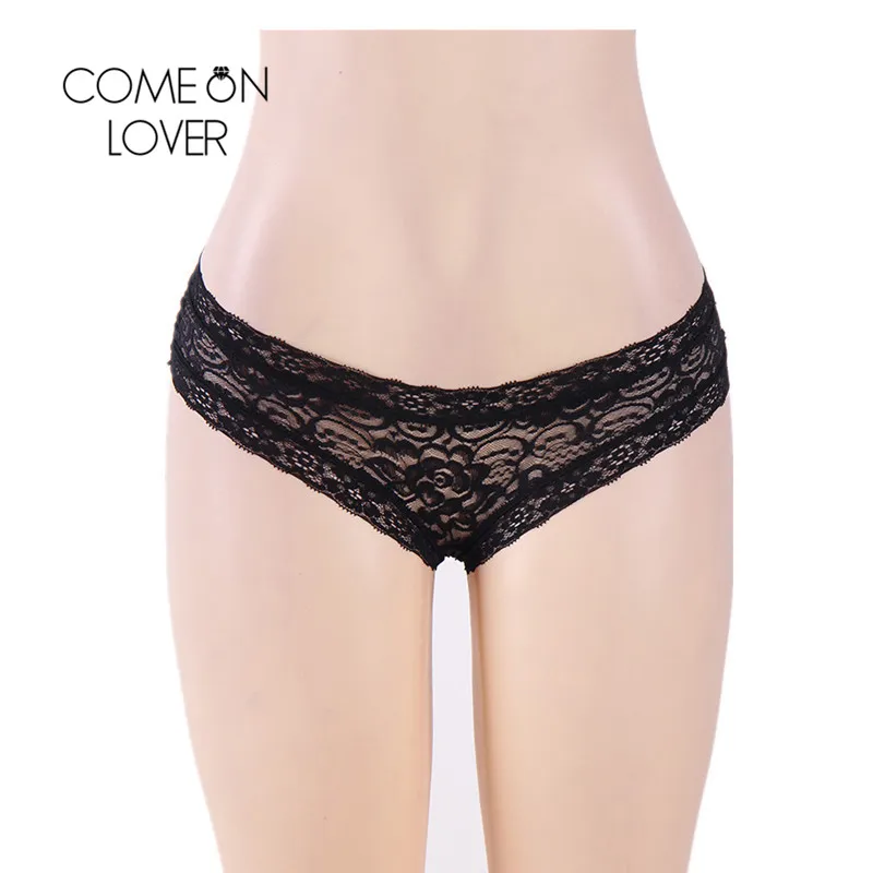 Comeonlover трусики с вырезами сексуальные стильные женские черные Красные кружевные