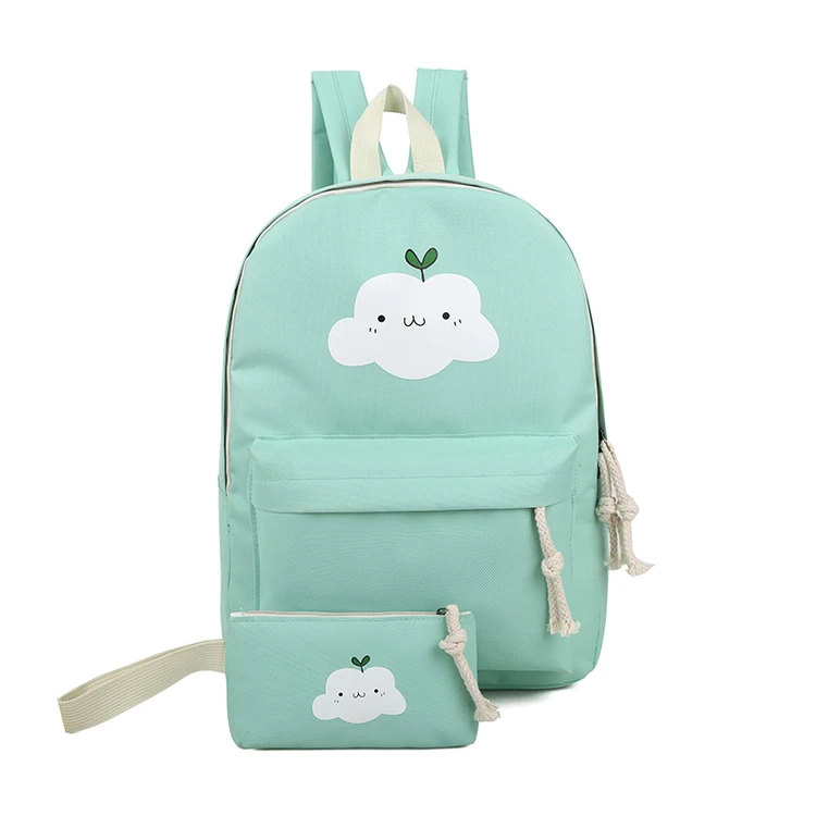 Женский холщовый рюкзак милый с принтом облаков женские дорожные сумки