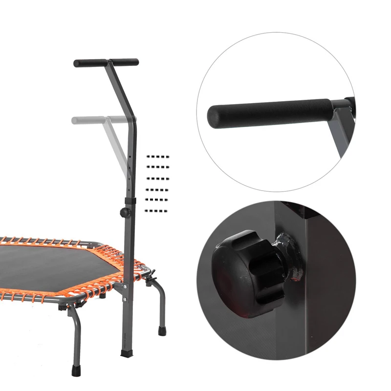 135 см диаметр складной фитнес батут с регулируемым перила|fitness trampoline|trampoline