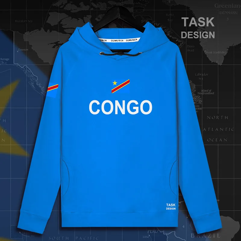 DR Congo COD DRC DROC Congo-Kinsha, мужская толстовка с капюшоном, пуловеры, толстовки, Мужская толстовка, новая уличная одежда, спортивная одежда - Цвет: hooded-brightblue