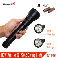 xhp70 diving flashlight 4000lm underwater torch ultra fire xhp70 2 led waterproof lamp light 26650 for diving fishing